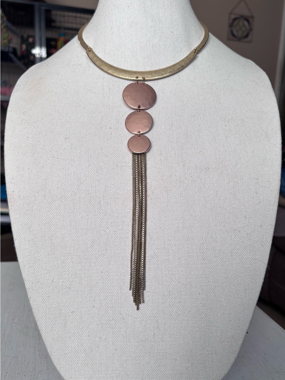 🌼Lucky Brand Two-Tone Tassel Necklace